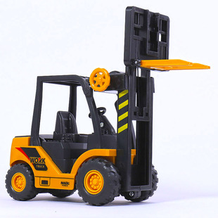 儿童手动升降出租叉车玩具惯性耐摔工程车模型男孩宝宝仿真小汽车