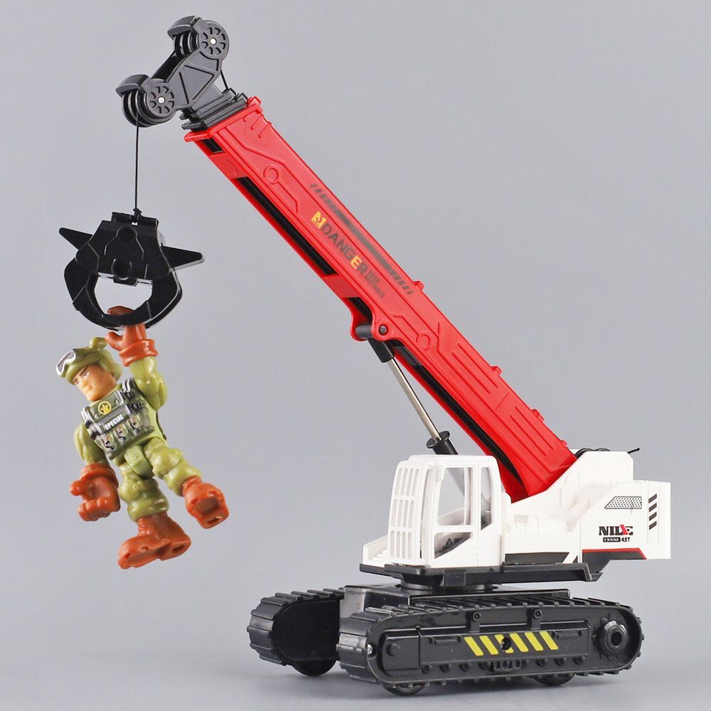 仿真惯性重型起重机吊车工程车男孩玩具车长臂升降吊机儿童吊塔