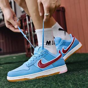 正品aj男鞋泡泡糖dunk黑白熊猫低帮白生胶板鞋官方旗舰店空军一号