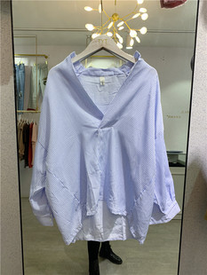 2020春季 新款 条纹衬衣 型超好 dream.港味V领衬衫 版 女 bliss