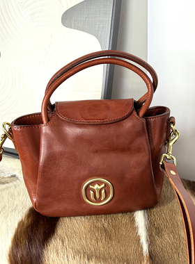 安可拉红女包头层牛皮真皮包包女式手提单肩斜挎包植鞣包百搭女包