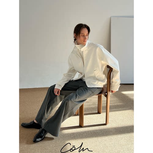 COLN秋新双头拉链立领短款夹克
