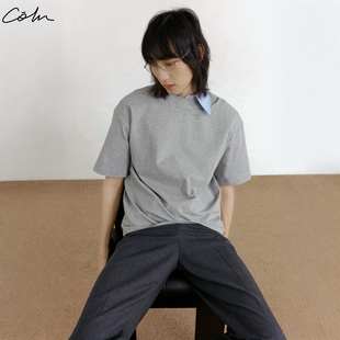 COLN今年又是T恤叠tee或背心那就直接一件假两件双领T恤作为正解8