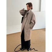 COLN秋风掠过下摆便是秋日烂漫 标准答案无扣宽松风衣也随风而已