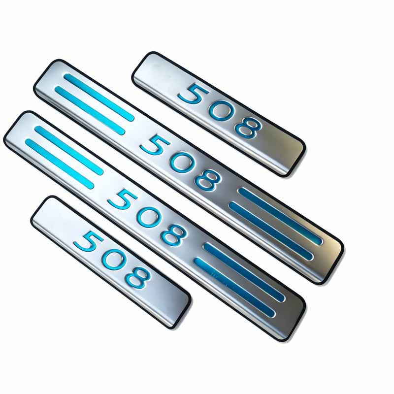 适用于标致508迎宾踏板改装
