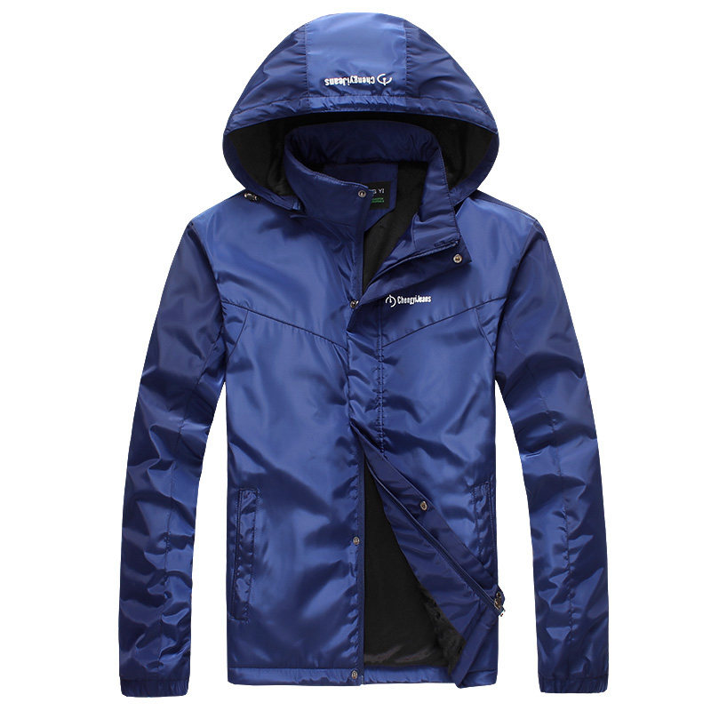 青年男士秋冬裝戶外休閑運動可脫卸帽加絨保暖純色厚外套輕便棉衣在類目 男裝, 棉衣中 - 來自Buy2taobao.com提供專業的淘寶代購服務