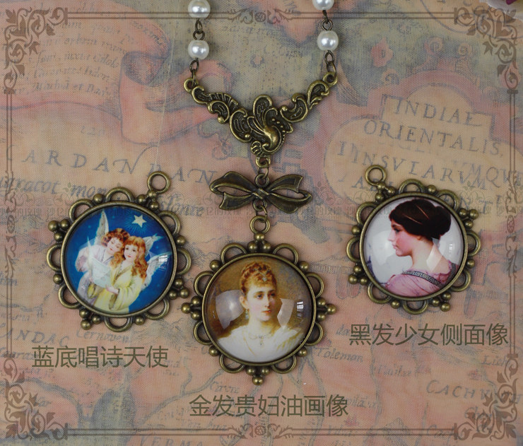 原创！*如花美眷*百搭时光宝石圆珠项链 Lolita配饰 复古毛衣链