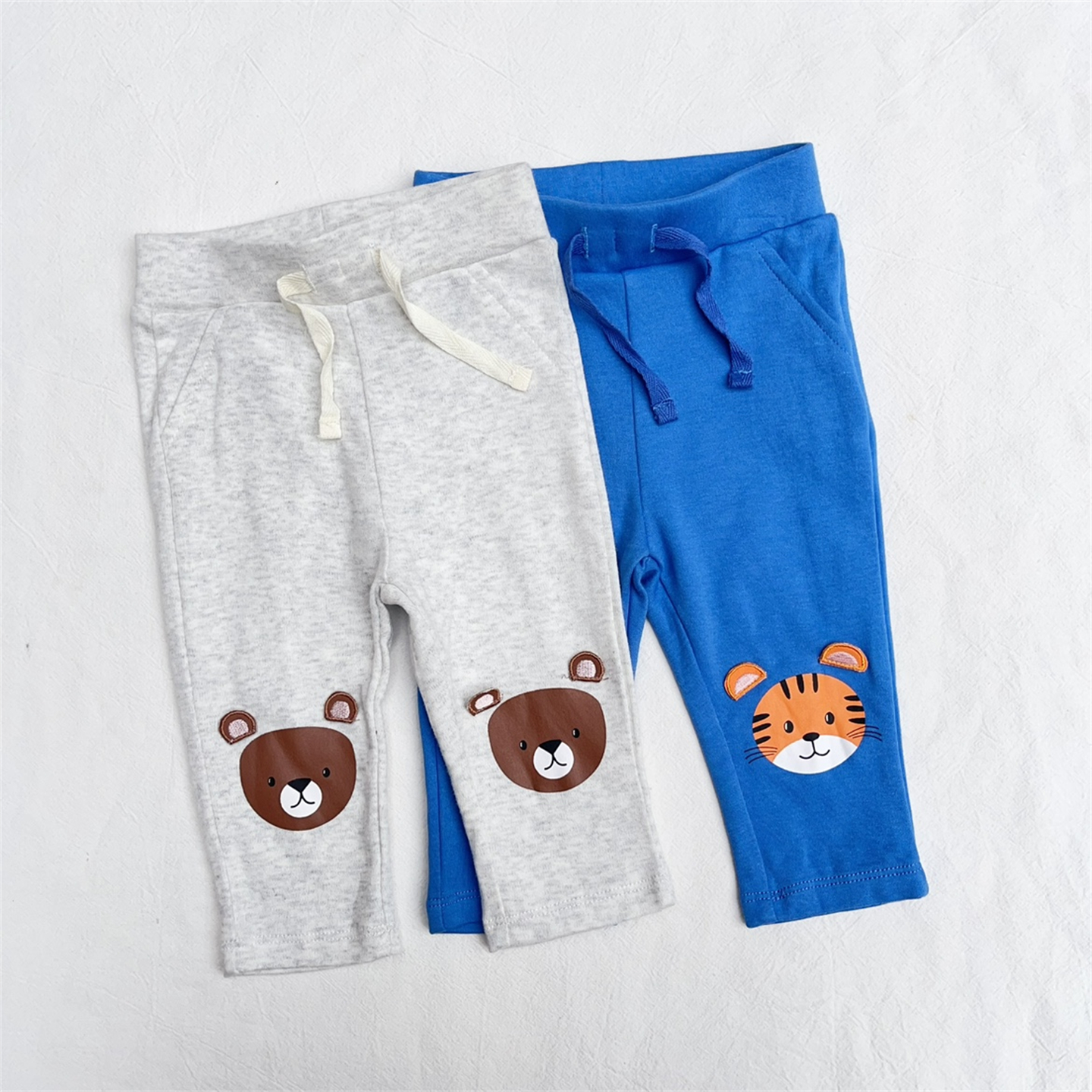 6-36M法国mots婴儿春秋打底裤外贸原单男女宝宝可爱卡通9分长裤子