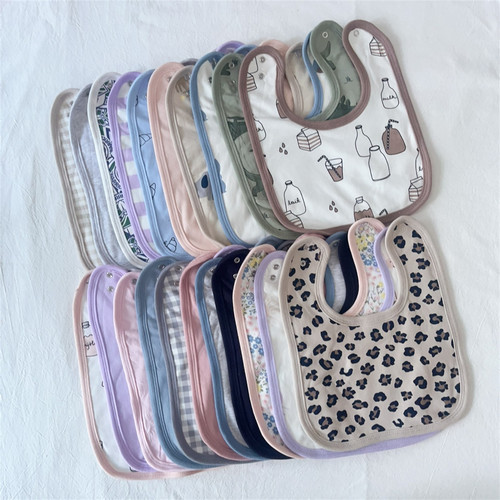 澳洲Cotton*on新生婴儿毛巾料围嘴外贸男女宝宝INS风吃饭口水围兜