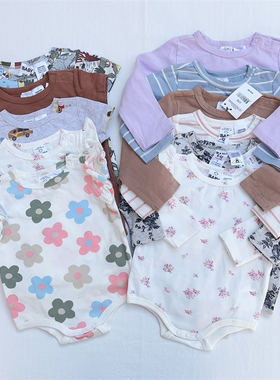 澳COTTON*ON婴儿春夏包屁哈衣原单男女宝宝INS风长袖短袖三角爬服