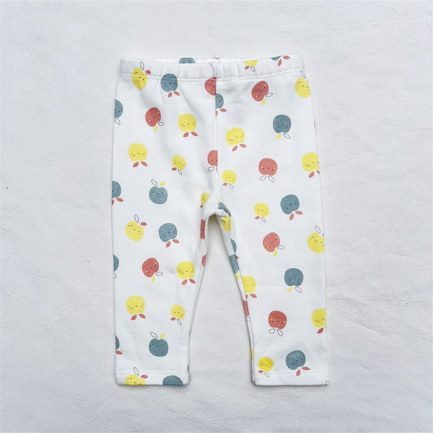 9-12M法单mots婴儿春秋拉绒打底裤外贸单男女宝宝INS百日9分裤子