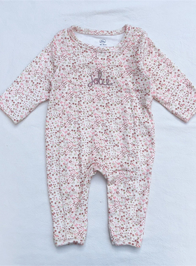 3M法单mots婴儿春秋连体衣女宝宝牛奶绒公主满月百日长爬服