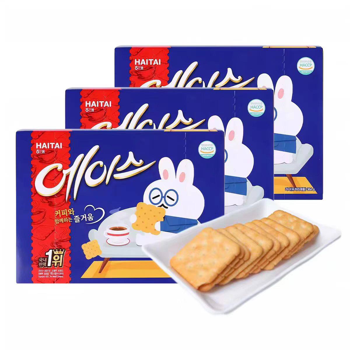 韩国进口海太ACE咸味苏打饼干薄脆酥性饼干早餐休闲零食小吃饱腹