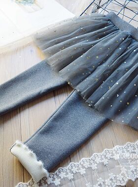 女童长裤加绒加厚打底裤裙裤