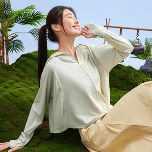原纱户外宽松防晒衣女夏冰丝防嗮服紫外线超薄皮肤衣透气印字LOGO