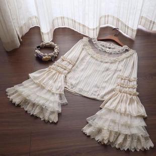 衬衣 Lolita内搭衬衫 短袖 蕾丝花边长袖 超仙 姬袖