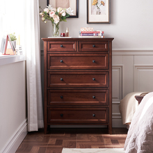 和年美家美式全实木六斗柜客厅储物柜抽屉柜卧室柜收纳柜子六斗橱