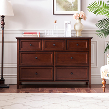 和年美家美式全实木家具七斗橱多功能客厅卧室收纳柜子美式七斗柜