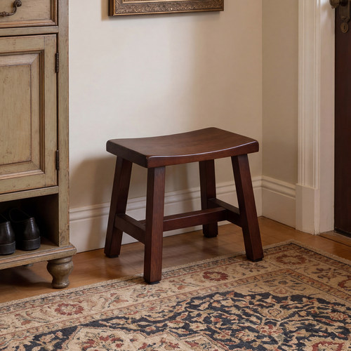 美式全实木换鞋小板凳便携式马凳