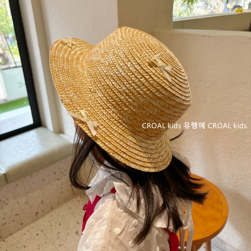 儿童草帽女童遮阳帽夏季宝宝帽子防晒帽编织幼儿渔夫帽太阳男春秋