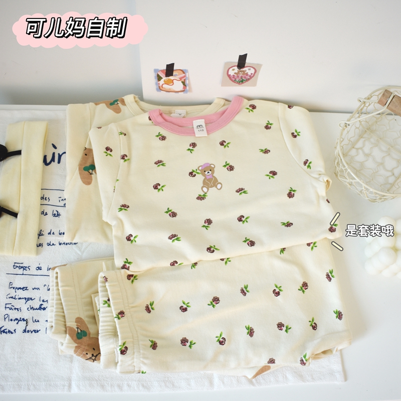 韩国ins动物儿童家居服纯棉