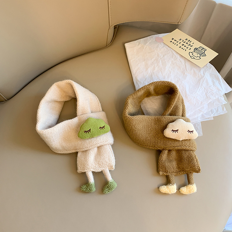 冬季可爱小云朵儿童毛男韩国围巾