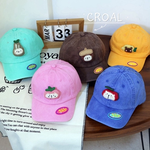 可爱动物儿童鸭舌帽男童女童春秋季ins遮阳防晒帽子宝宝棒球帽