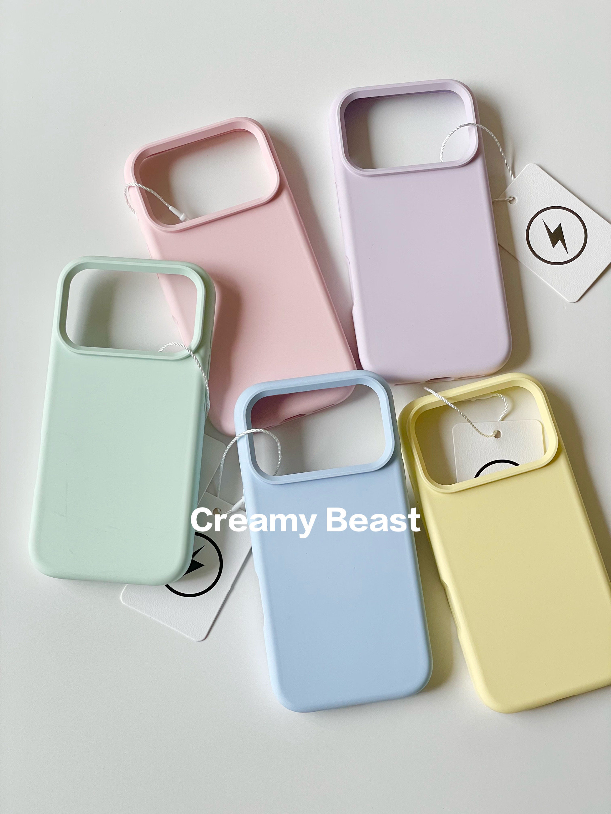 奶油怪兽液态硅胶手机壳磁吸大孔马卡龙色纯色iPhone17pro