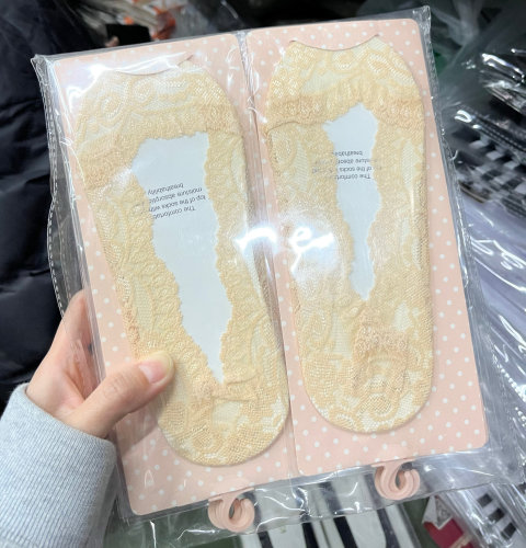 5双价包邮康丽蕾丝船袜女浅口袜子短袜夏季薄硅胶防滑冰丝隐形袜