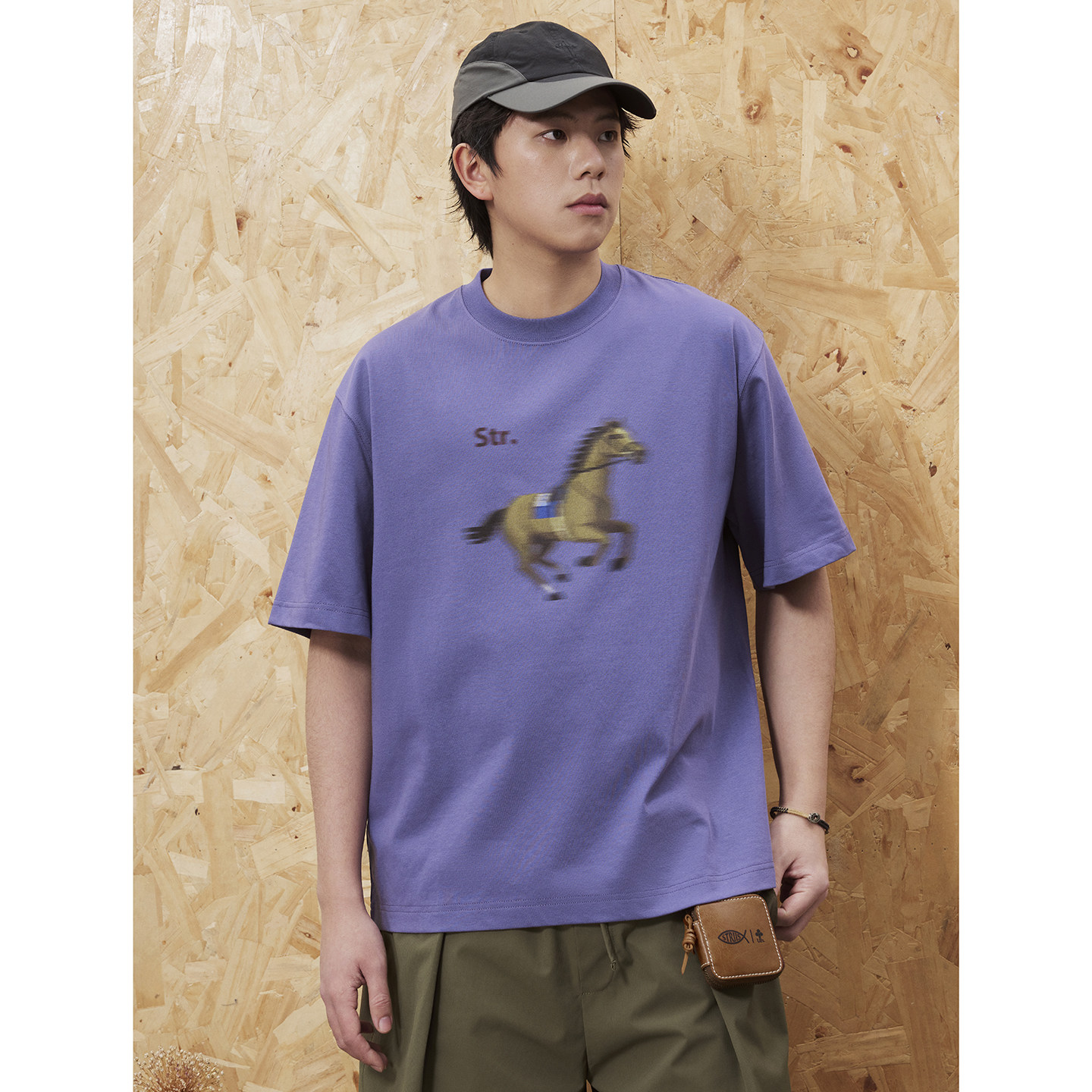 STRIIS 26SS紫金马印花短袖休闲宽松索罗娜防晒凉感圆领T恤男女