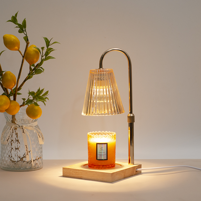 香薰融蜡灯可升降玻璃无火蜡烛卧室床头柜书桌轻奢装饰氛围小夜灯