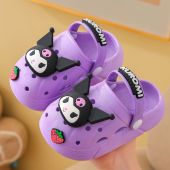 女孩外穿夏季 女童卡通防滑可爱室内居家洞洞鞋 库洛米儿童拖鞋 正版