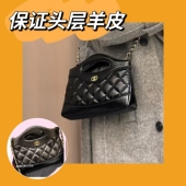 2025新款 包包头层油蜡羊皮31bag菱格凯莉链条手提包斜挎迷你小包