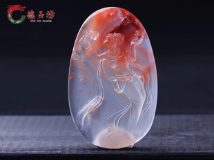 德玉坊【仙女散花】四川凉山九口料南红玛瑙吊坠挂件雕件男女高冰