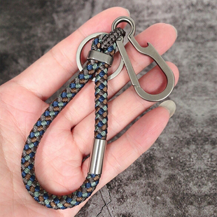 一缕青丝钛合金高档钥匙扣纯手工编织汽车情侣情人节礼物可加头发