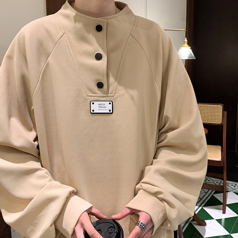 现货美式复古上衣男高街潮牌ins宽松休闲百搭套头衫卫衣W9906-P45，男装卫衣，电商A006