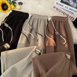 2025春装新款立体剪裁男士休闲裤时尚贴标束脚裤K6695-P45，男装休闲裤，电商A006