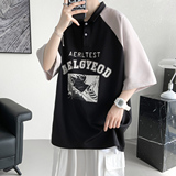 2022夏装新款时尚针织衫男士短袖POLO衫宽松T恤衫TX827-P45控68，男装Polo衫，电商A006