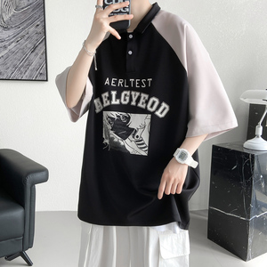 2022夏装新款时尚针织衫男士短袖POLO衫宽松T恤衫 TX827-P45 控68图片
