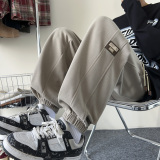 2025春装新款立体剪裁男士休闲裤时尚贴标束脚裤K6695-P45，男装休闲裤，电商A006