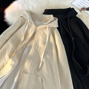 2025春款潮牌时尚男士开衫卫衣提花连帽卫衣外套 WY633-P50，女装短外套，电商A006