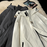 现货防水防风美式冲锋衣外套宽松大码男士连帽工装夹克JK988-P75，男装夹克，电商A006