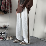 2025春装新款时尚阔腿裤直筒裤织带提花男士休闲裤K6696-P45，男装休闲裤，电商A006
