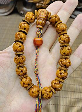 天然西藏牦牛骨路路通手串