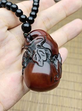 西藏牦牛角手把件挂件