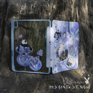 PlayGirl美食冰淇淋梦幻艺术亚克力适用苹果iPad10保护套ipad壳air5带笔槽2024pro11保护壳