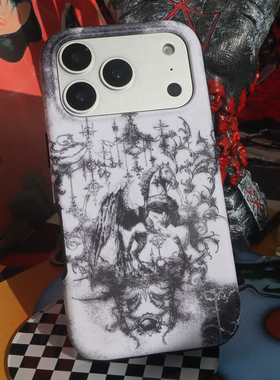 PlayGirl极简设计飞马适用iPhone17pro菲林二合一手机壳苹果16promax暗黑15pro艺术设计华为p80荣耀小米安卓