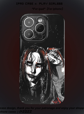 PlayGirl致敬Joey活结SLIPKNOT摇滚新金适用于苹果iphone16promax小众15plus亮面imd软壳华为p70菲林安卓定制