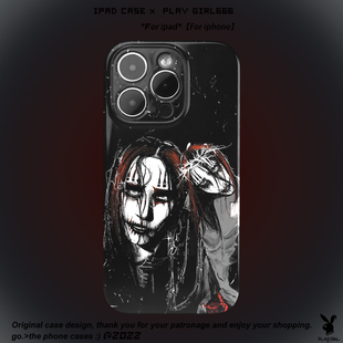 PlayGirl致敬Joey活结SLIPKNOT摇滚新金适用于苹果iphone16promax小众15plus亮面imd软壳华为p70菲林安卓定制