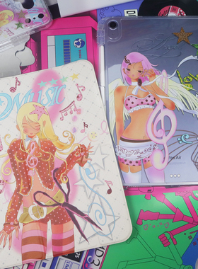 PlayGirll古早风音符辣妹适用iPadpro2025保护套苹果air7/6/5可拆分滑轨iPad11/10磁吸13寸亚克力笔槽mini7壳